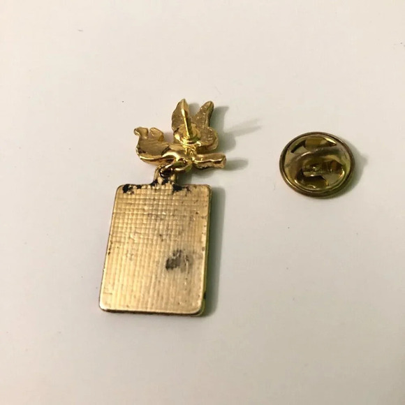 Vintage Guardian Angel  Bingo Card Good Luck Pin - Picture 4 of 8